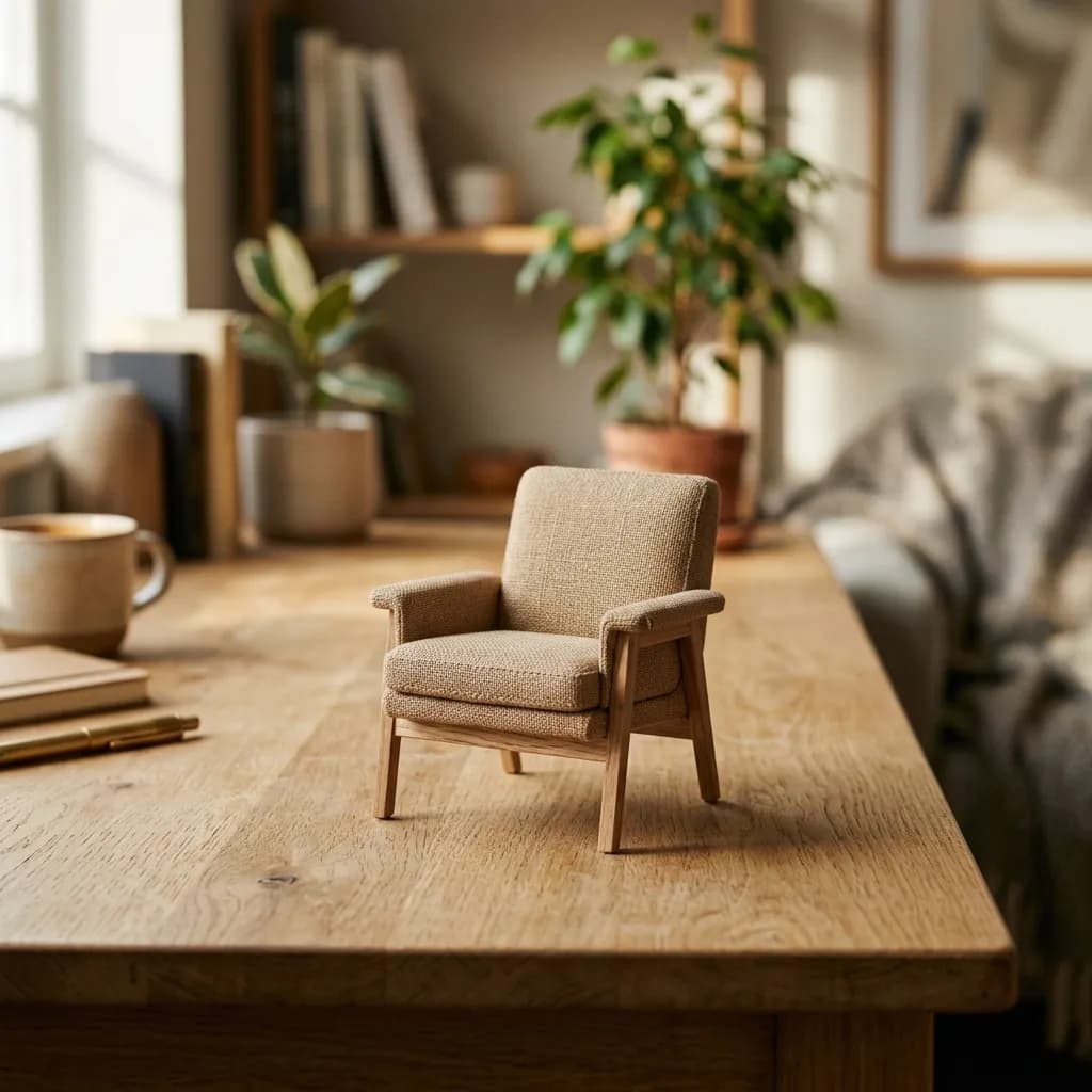 Furniture piece shown in both white-background product shot and styled room-scene lifestyle image for Wayfair listing requirements 2026