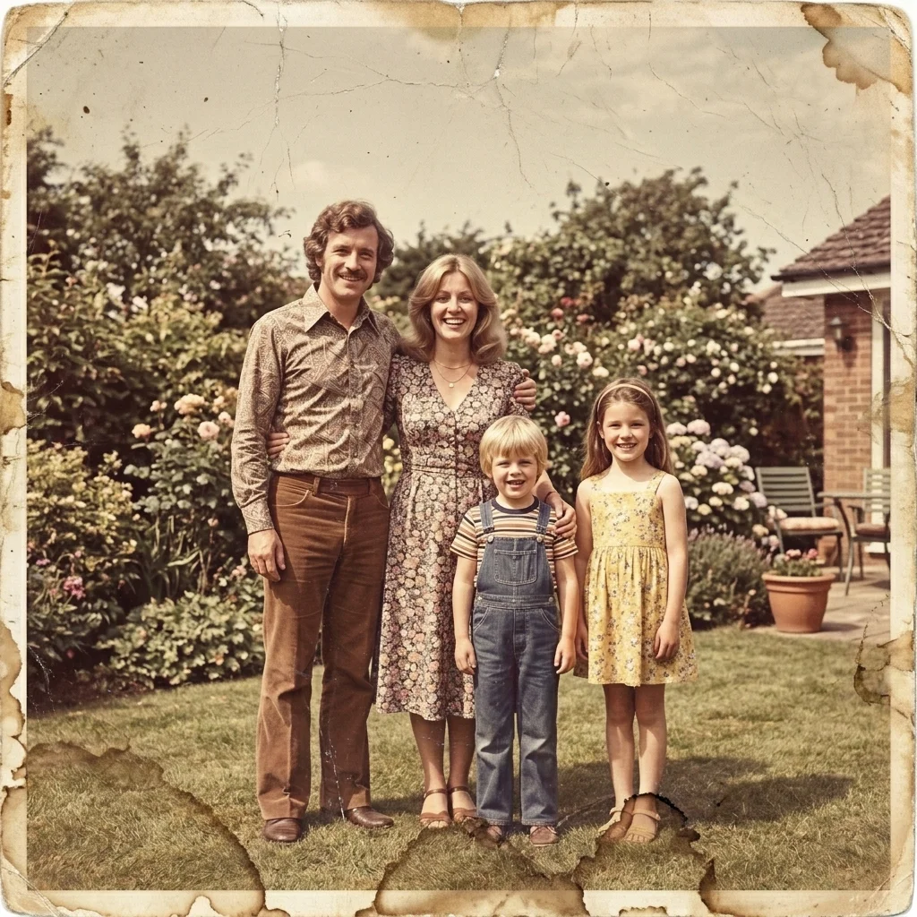 Vintage Photo Restoration (Before) before & after — BLACKFOX DIGITAL